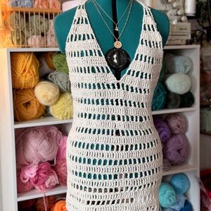 White Crochet Swim Cover-Up